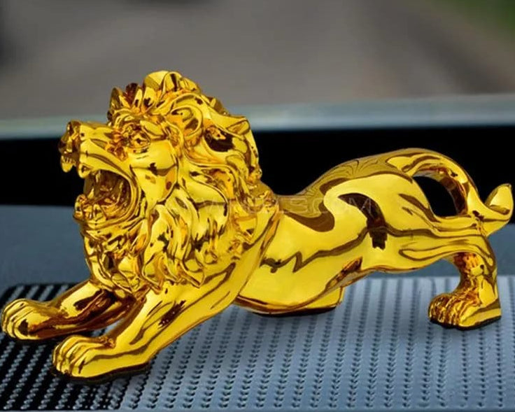 Lion Golden Car Automobile Interior Dashboard, Home Decoration Piece Accessories & Gift