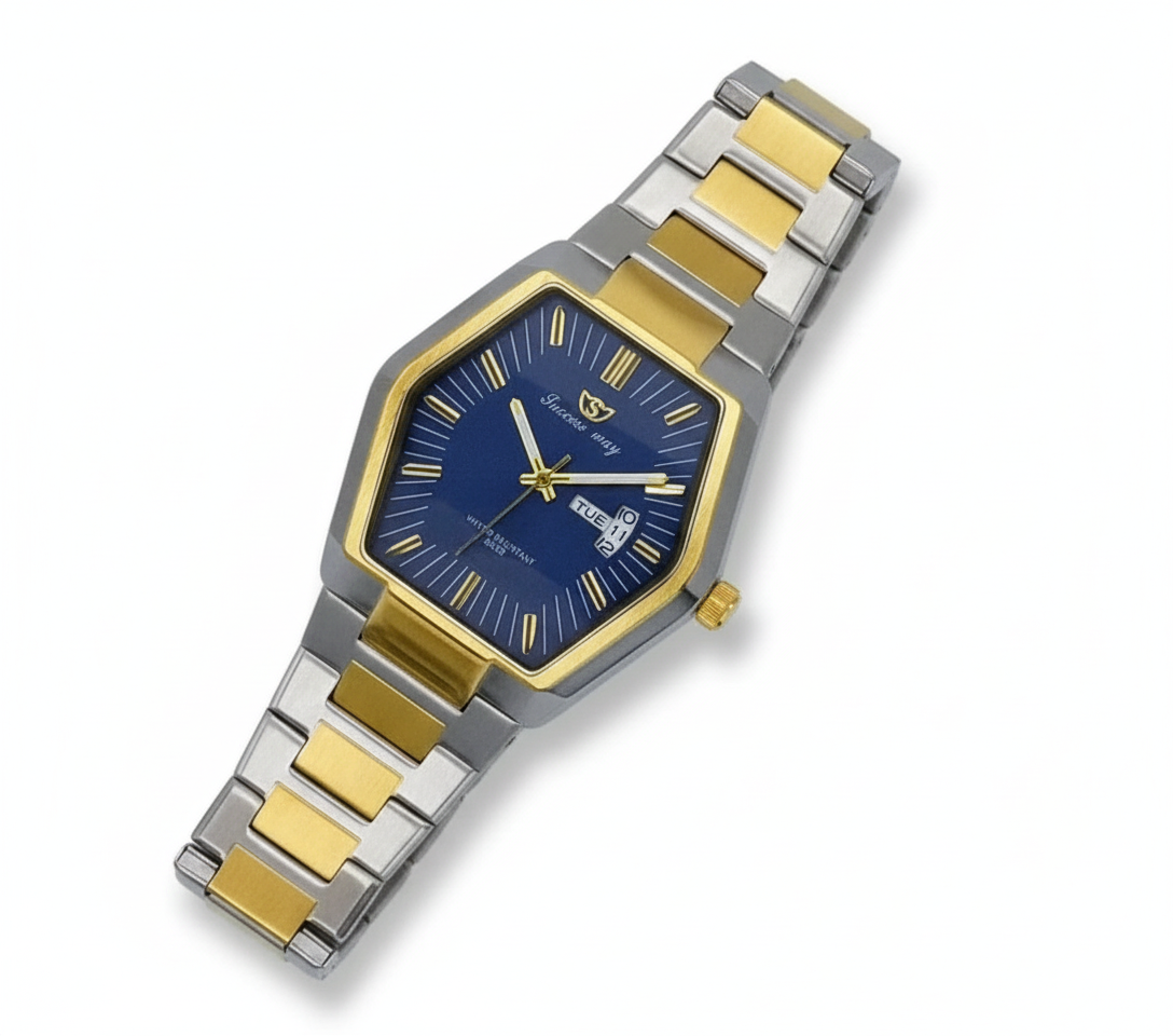 Dual Tone Chain Watch