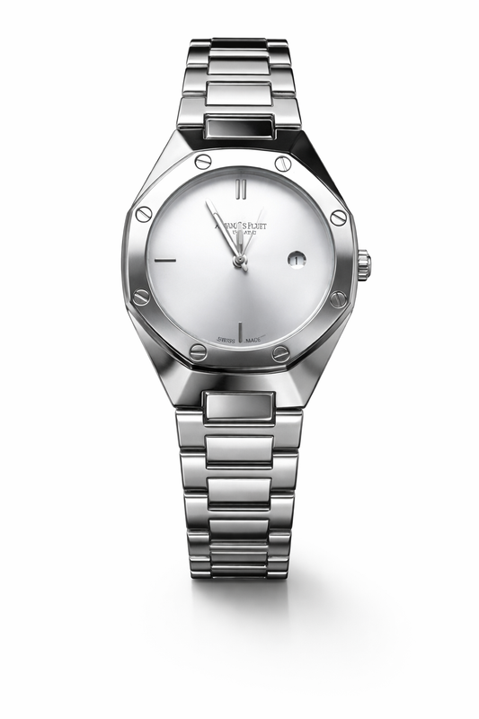 Premium Luxury Silver Men’s Watch – Classic Royal Design with Date Display