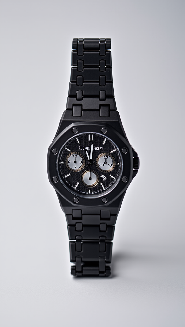 Elite Matte Black Watch for Men