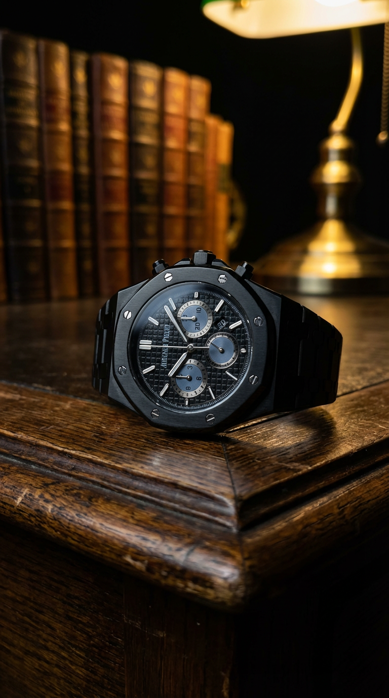 Elite Matte Black Watch for Men