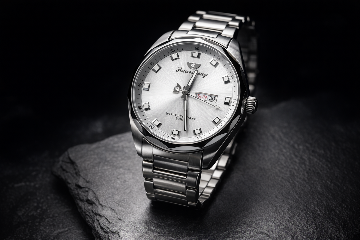 Premium Silver Men’s Wristwatch – Business Style