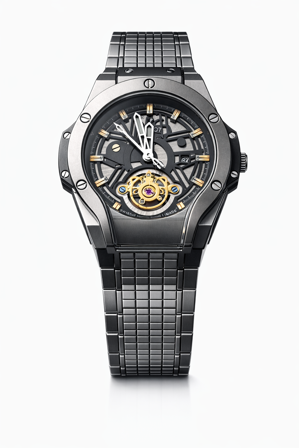 H Menz Watch Silver Heavy Weight