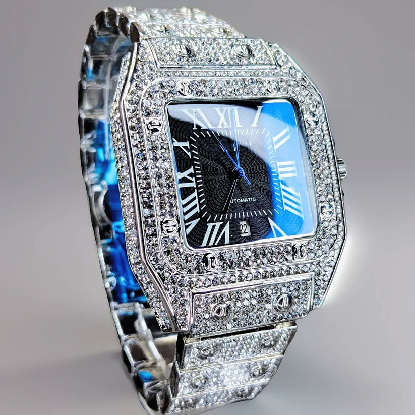 Daimond Silver Watch For Men (140 grams)