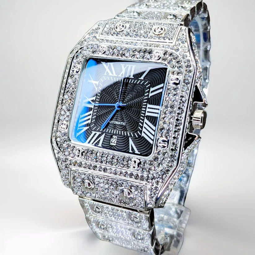 Daimond Silver Watch For Men (140 grams)