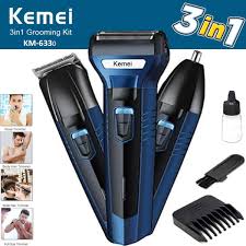 KM 6330 / 36332 3 In 1 Rechargeable Hair Trimmer, Shaver, Nose Trimmer For Men. Hair Removal machine for men IMPORTED