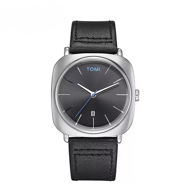 Tomi Silver N Black Watch For Men