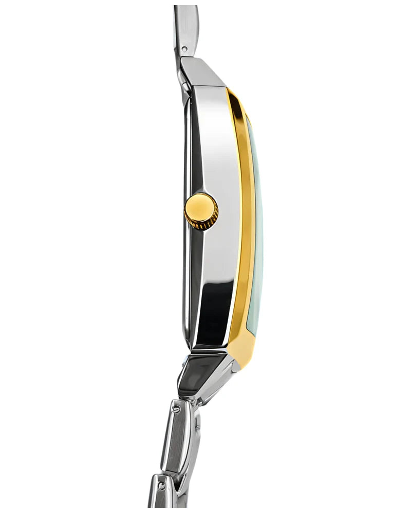 PREMIUM Square Dial Men Fashionable Chain Watch in DUAL TONE TIFFANY DIAL MEN