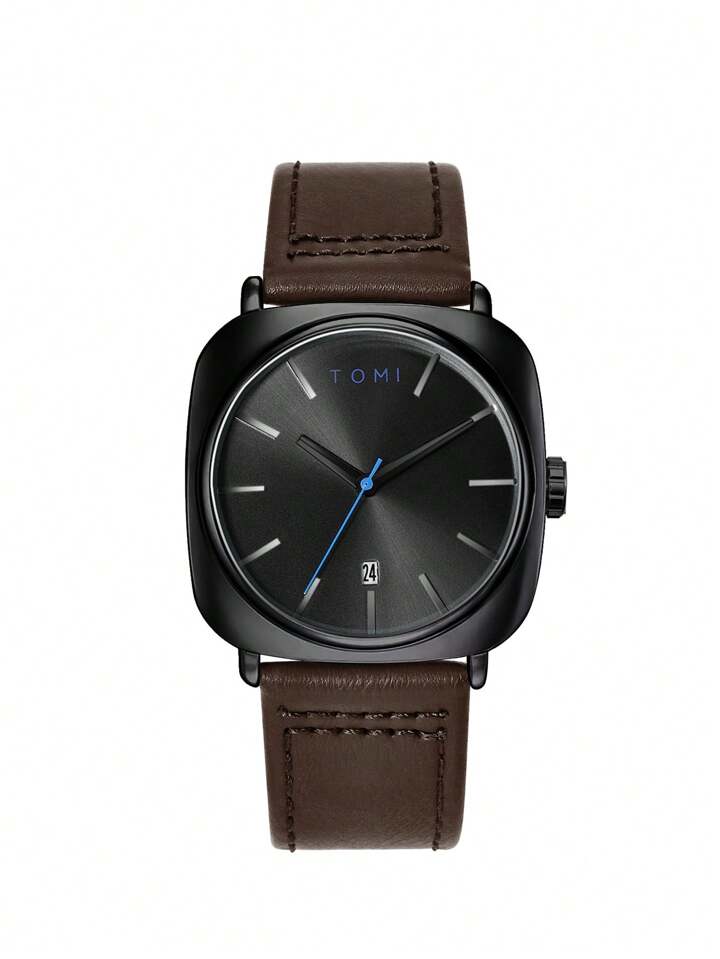 TOMI Black N Brown Watch For Men