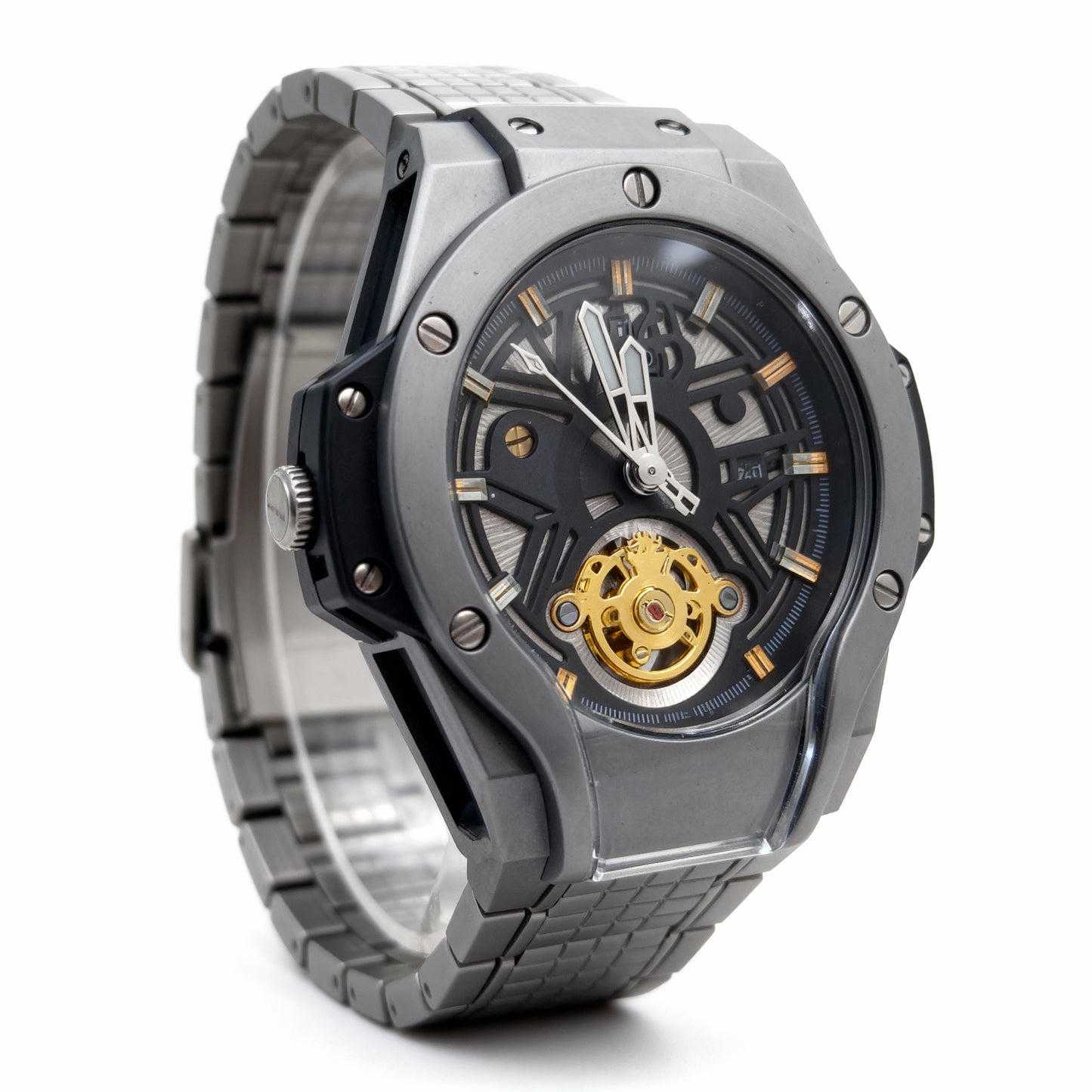 H Menz Watch Silver Heavy Weight