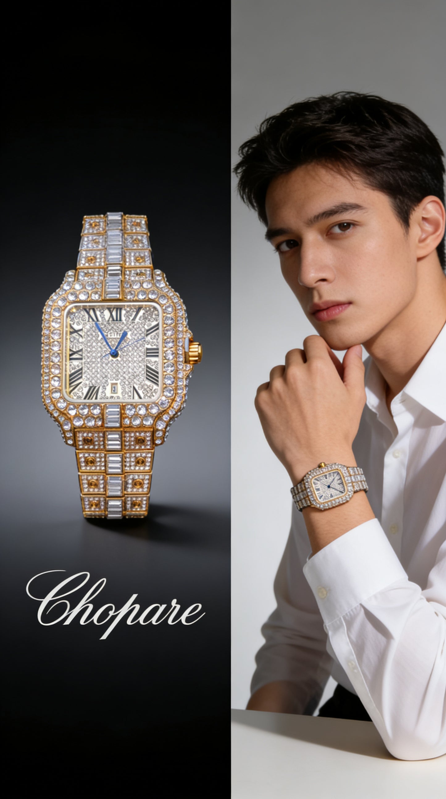 Cart Full Ice watch for men GOLD and Silver
