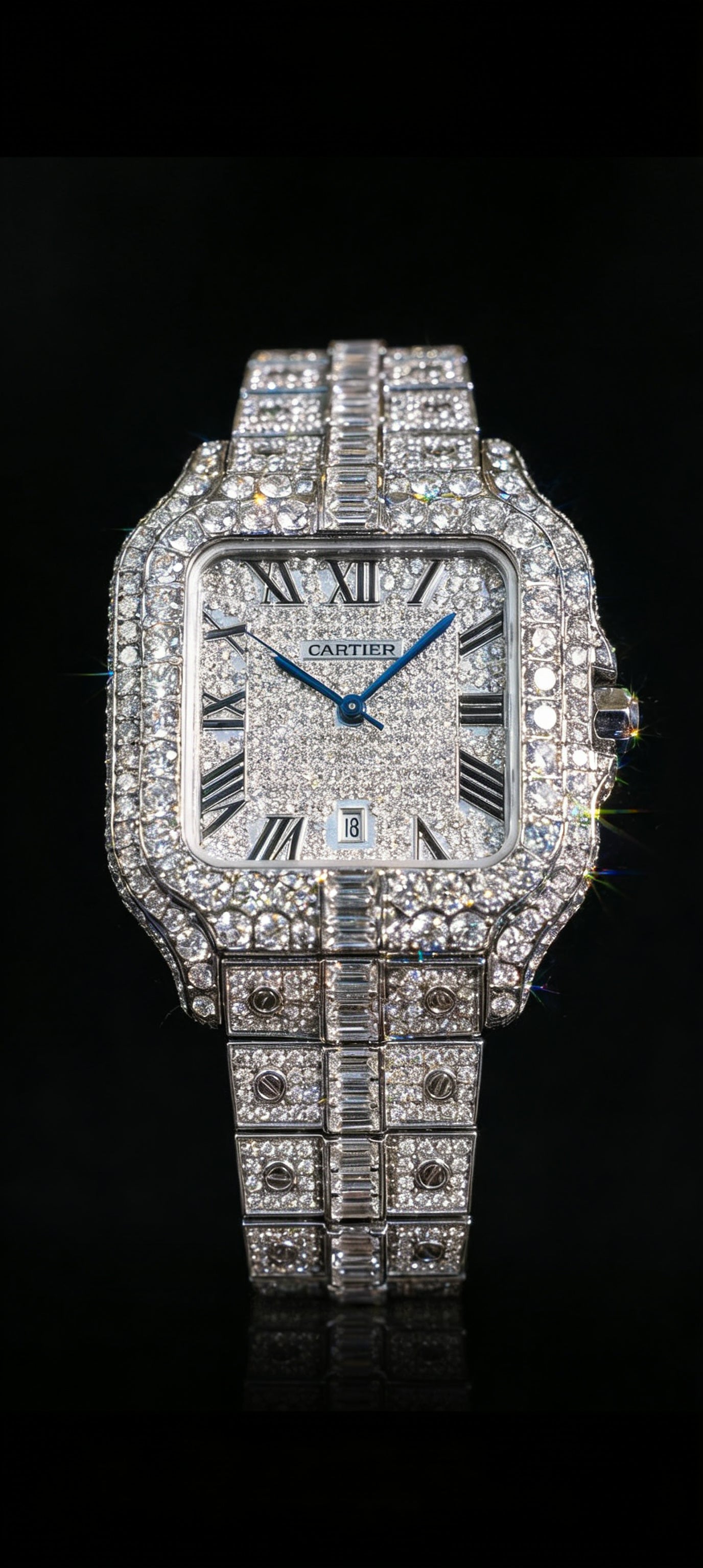 Cart Full Ice watch for men Silver