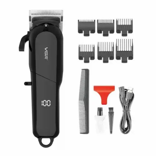 VGR VL-118 Limited Edition Professional Corded & Cordless Hair Clipper with LED Display 6 Length Settings | 200 min Runtime